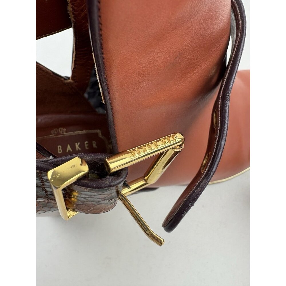 *Ted Baker London Nissie Split Shaft Ankle Boots Womens 38 Brown Leather Luxury - Picture 13 of 14